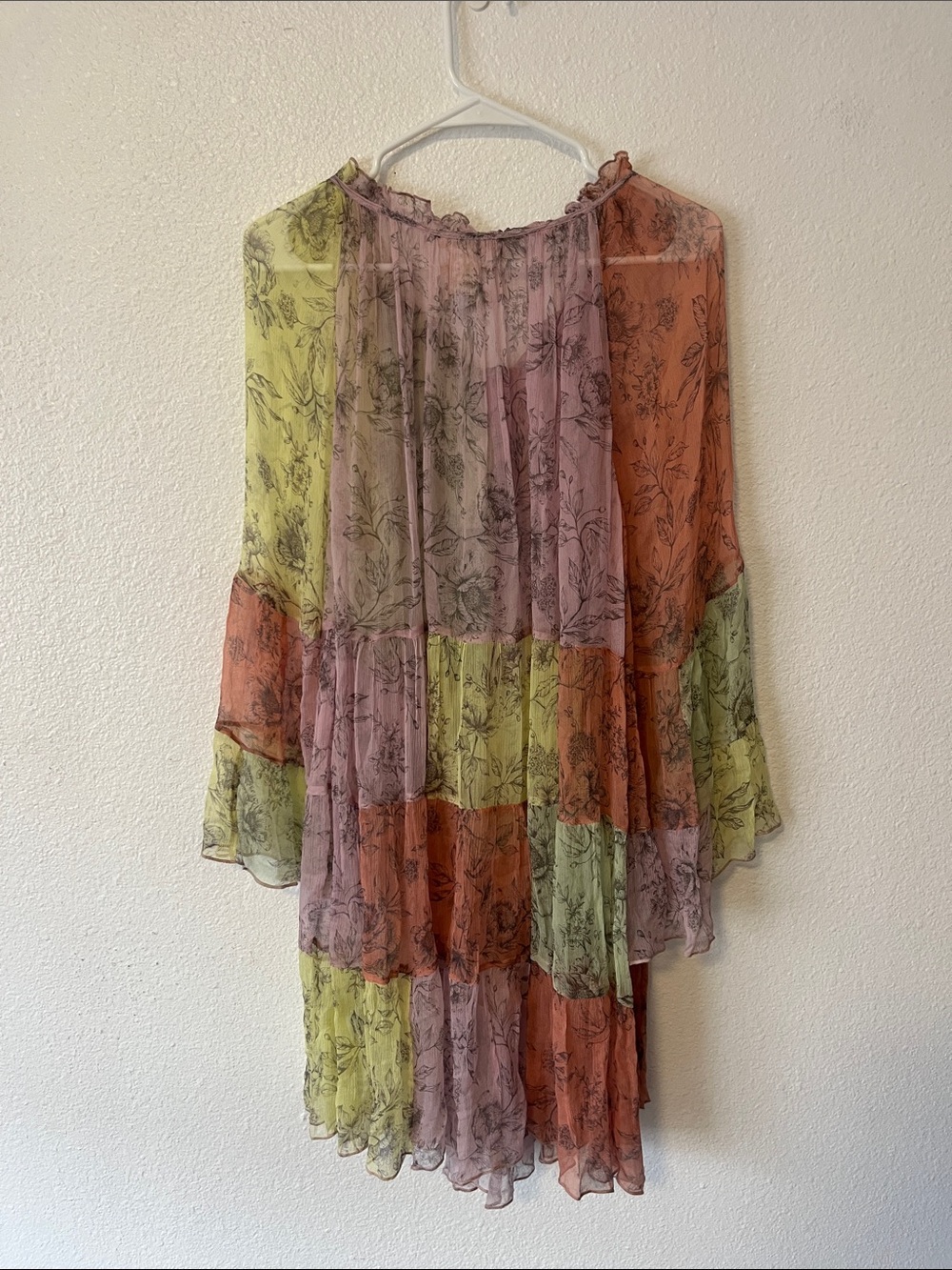 Johnny Was Petunia Silk Mini Dress Pastel Size XL - Picture 5 of 5